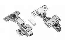 Петля SOLID PLUS полунакладная самозакрывающаяся, регулировка в 3 плоскостях, с еврошурупом  — купить оптом и в розницу в интернет магазине GTV-Meridian.